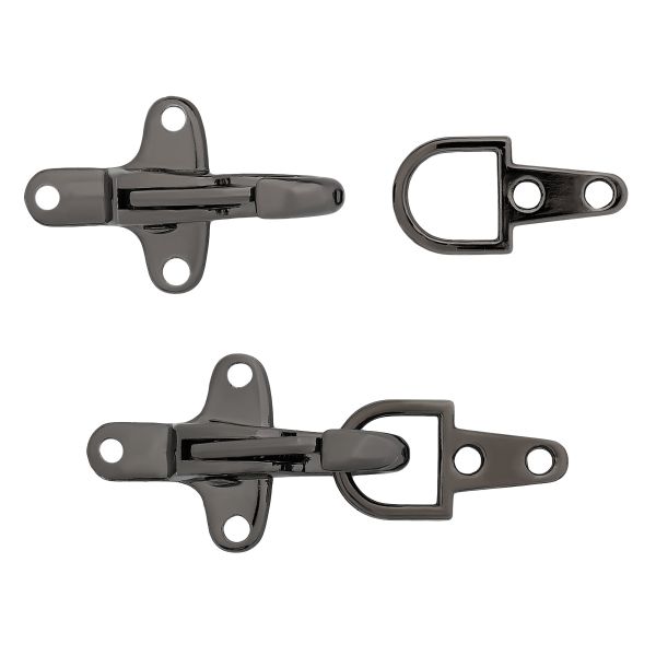 Пряжка-застежка 60х24 мм, металл (Pewter олово (черный никель)), МТ_1875, 6 шт