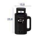 Фиксатор (зажим) для шнура пластик 1 отв., ⌀4.0 мм, 24 шт, №01 черный, Micron A 8840