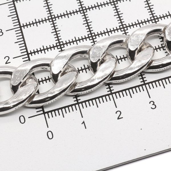 Цепь алюминиевая 20 мм, 13,5 мм, боб(10 м) (никель) K9363