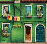 Набор для вышивания нитками Panna GM-7470, Улицы Бурано, 22.5х19.5 см