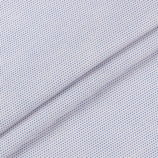 Ткань для пэчворка Peppy Бабушкин сундучок, рулон 112 см / 5 метров, БС-36 мл.горох бл.бл.розовый/синий, Peppy