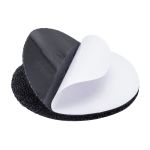 Лента контактная липучка (велкро) клеевая круг ⌀60 мм, 10 пар, черный, 6131-2080