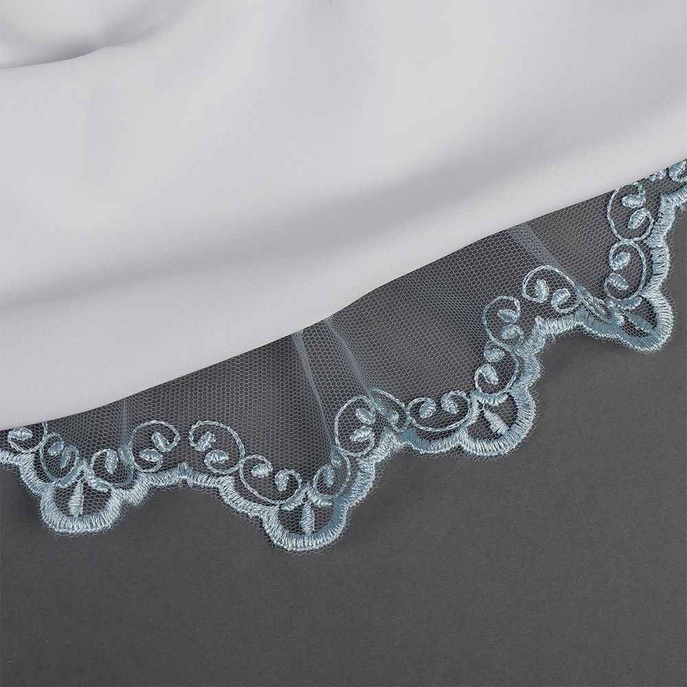 Кружево на сетке 50 мм / 13.71 метра (жесткая сетка), Exclusive TBY 2BS228K1, цв.B1515 голубой, Kruzhevo