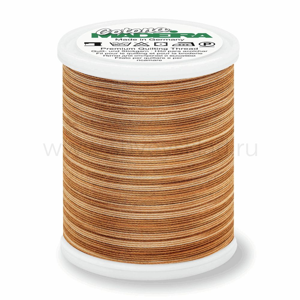 Нитки вышивальные хлопок Madeira Cotona multicolor №30, 400 м, цв. 510, 9331, 5 катушек