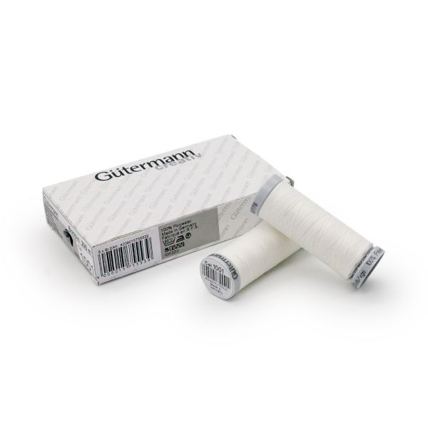 Нитки нижние для вышивки Gutermann Sulky Bobbin, 200м, 1001 молочный, 5 катушек