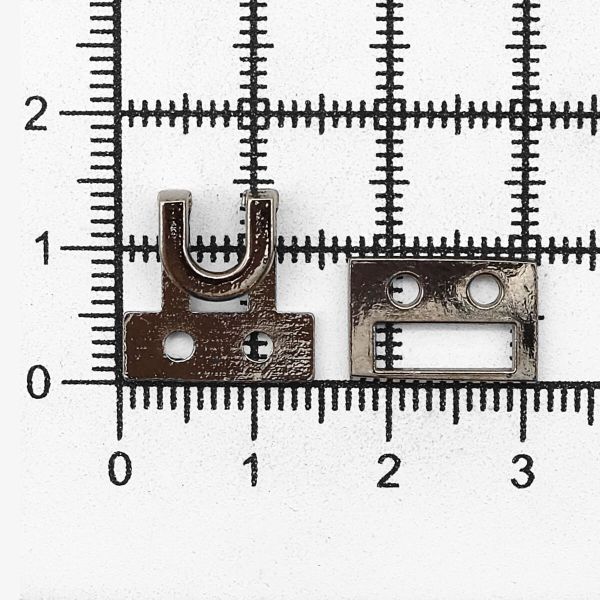 Крючки пришивные декоративные 20х15 мм, чер.никель, 20 шт