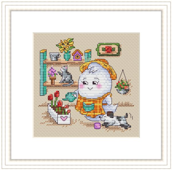 Набор для вышивания нитками МП Студия (Жар-птица), Цветовод, 11х11 см