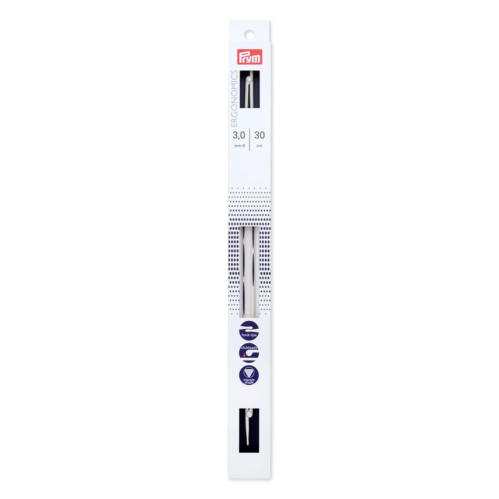 Спицы прямые Prym Ergonomics 3.0 / 30 см, 2 шт, 190302