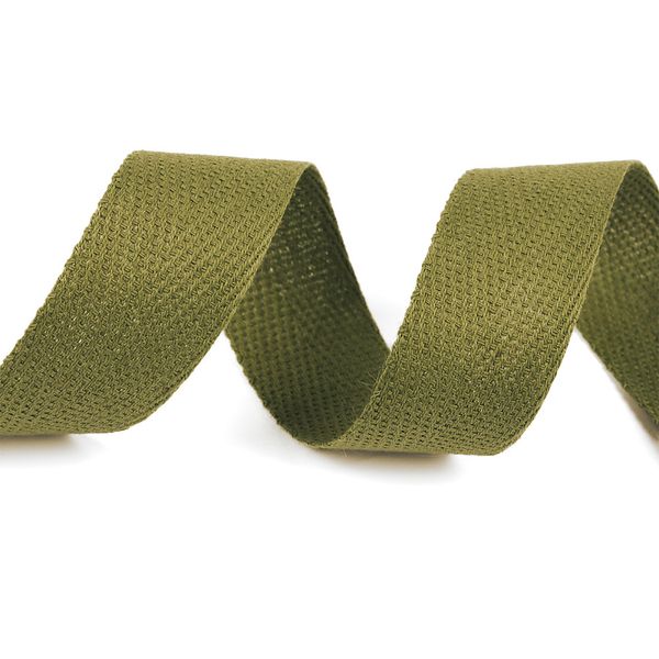 Тесьма (лента) киперная (100 х/б) 22 мм / 50 метров, 4,1 г/п.м., 12.2С-257К.22.016 цв.хаки