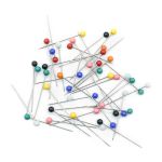 Булавки с цветной головкой 0,65мм/34мм, сталь, 75 шт, Pony
