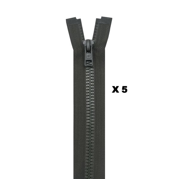 Молния трактор Arta Т6 (6 мм) 1 зам., разъем., 40 см, (2076), A237 т.хаки, НОВЫЙ МАТОВЫЙ ЗАМОК, уп.5 штук