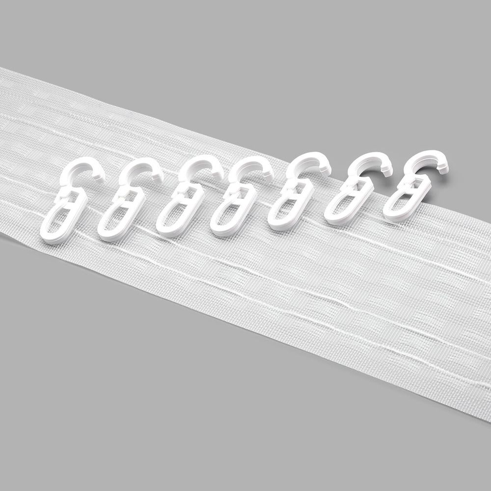 Лента (тесьма) шторная: сборка параллельная нефикс. 75 мм / 50 метров