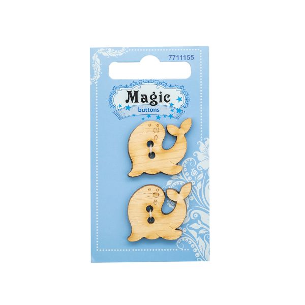 Украшения декоративные пуговицы Тюлень, 2 шт, Magic Buttons LW821-V45