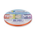 Лента репсовая (в рубчик) 6.0 мм / 45.5 метра, 047 рыжий, Gamma GR-06