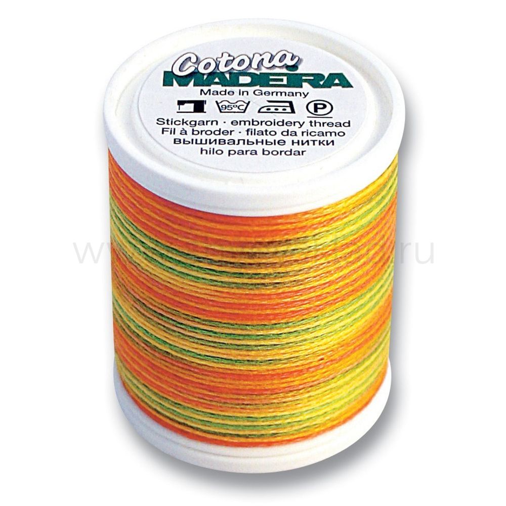 Нитки оверлочные хлопок Madeira Cotona №4, 100 м, цв. 2411, 9304, 5 катушек