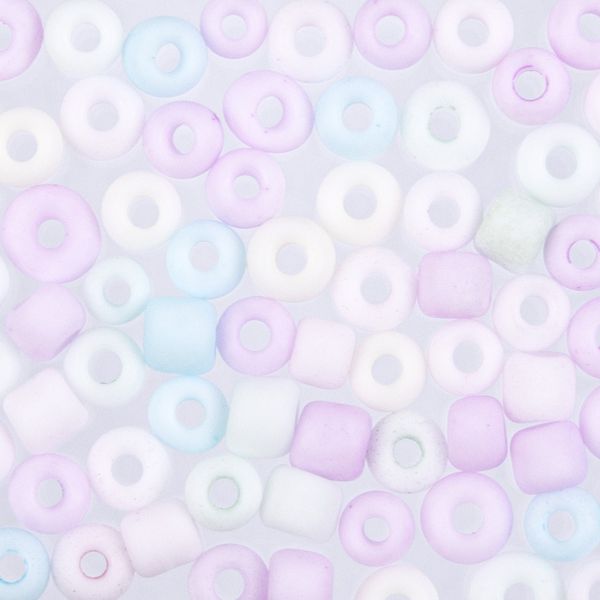 Бисер Zlatka 8/0, 100 г (10х10 г), №1012 микс меланж макарун, GR