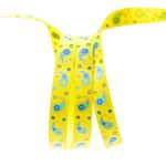 Лента репсовая (в рубчик) PREMIUM Огуречный принт 20 мм, 22,5м (525 желтый)