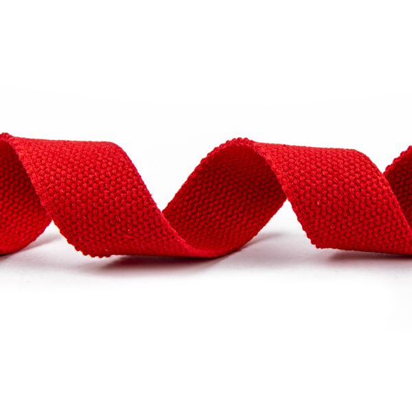 Стропа (ременная лента) 30 мм / 10 метров, толщ. 1.92 мм, [24.75 г/пог.м], 100% х/б, красный, Gamma G301C