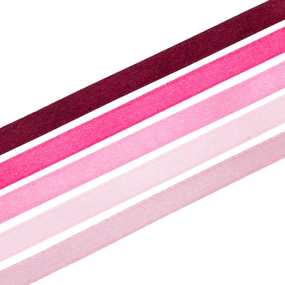 Лента атласная ассорти №3, 5 цветов по 0,6см*22,86м