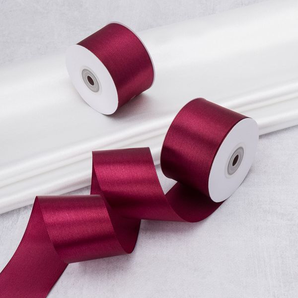 Лента атласная 50.0 мм / 2 шт по 22.86 метра, т.бордовый