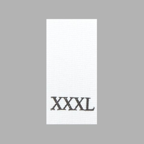 Этикетка-размерник, белый, 10х20 мм, 100 шт, XXXL