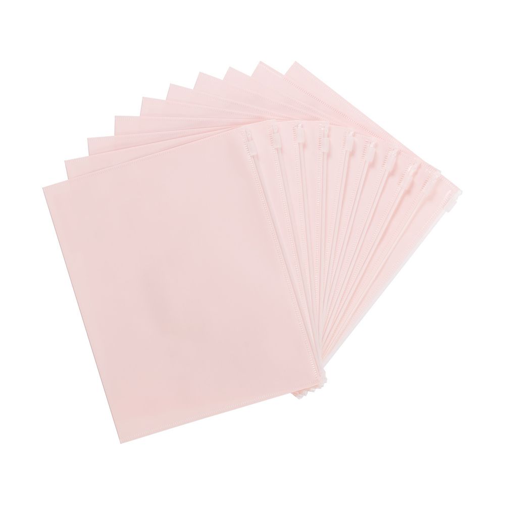 Папка-конверт на ZIP-молнии A5+ 180 мкм диагональ, 10 шт, персиковый EC211040020, Expert Complete EC211040020