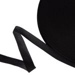 Тесьма (лента) окантовочная 14 мм / 100 метров, черный, Gamma 014 О черный