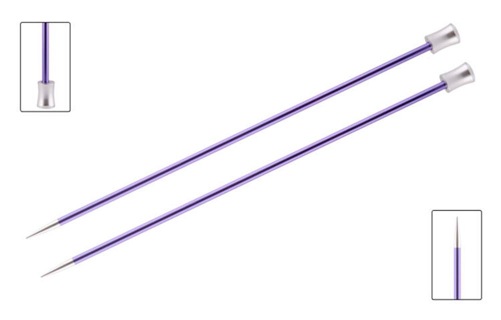 Спицы прямые Knit Pro Zing ⌀7 мм, 35 см, 47305