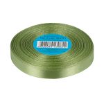 Лента атласная 1-сторонняя 12.0 мм / 33±2 метра, №055 болотный, в термоплёнке, Gamma