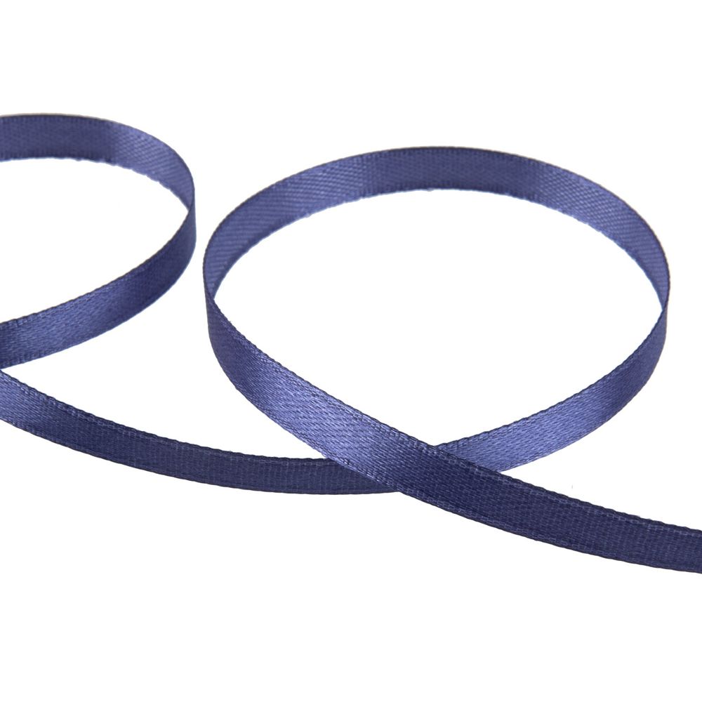 Лента атласная 1-сторонняя 6.0 мм / 10 шт по 5.4 метра, №531L(19-3936) сине-фиолетовый, Gamma AL-6P