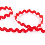 Тесьма отделочная зигзаг 9 мм / 20 метров, красный, Blitz 3884Г17