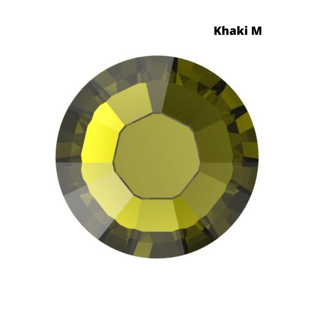 Стразы Swarovski клеевые плоские 2028HF, ss 6 (2 мм), Khaki M, 144 шт