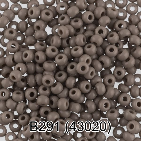 Бисер Gamma 10/0 (2.3 мм), 50 г, B291 серый, 43020, круглый 2