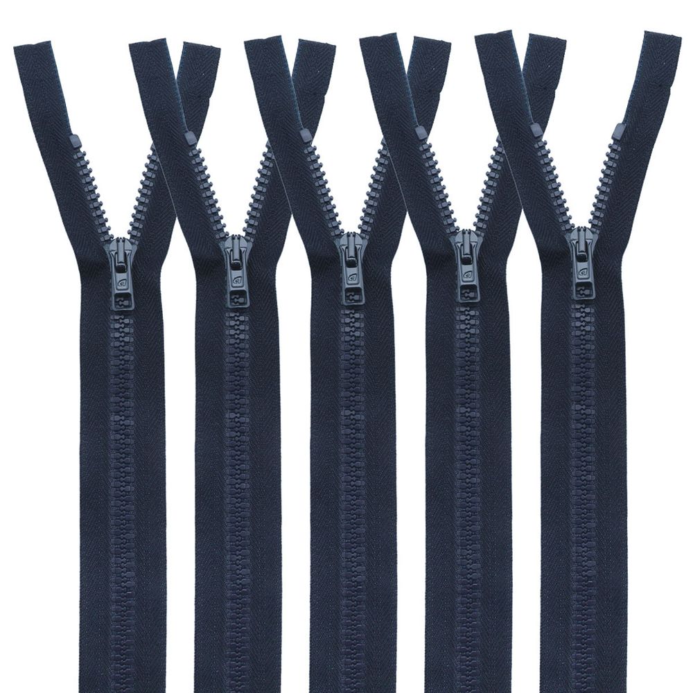 Молния трактор Arta Т6 (6 мм) 1 зам., разъем., 75 см, цв. 118 индиго, 5 шт