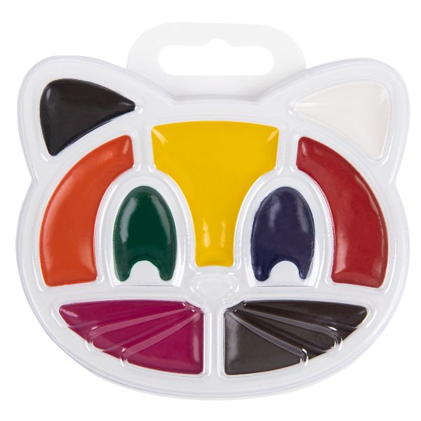 Краска акварель Лео Расти медовая без кисти LGW-0109 9 цв, Кошка