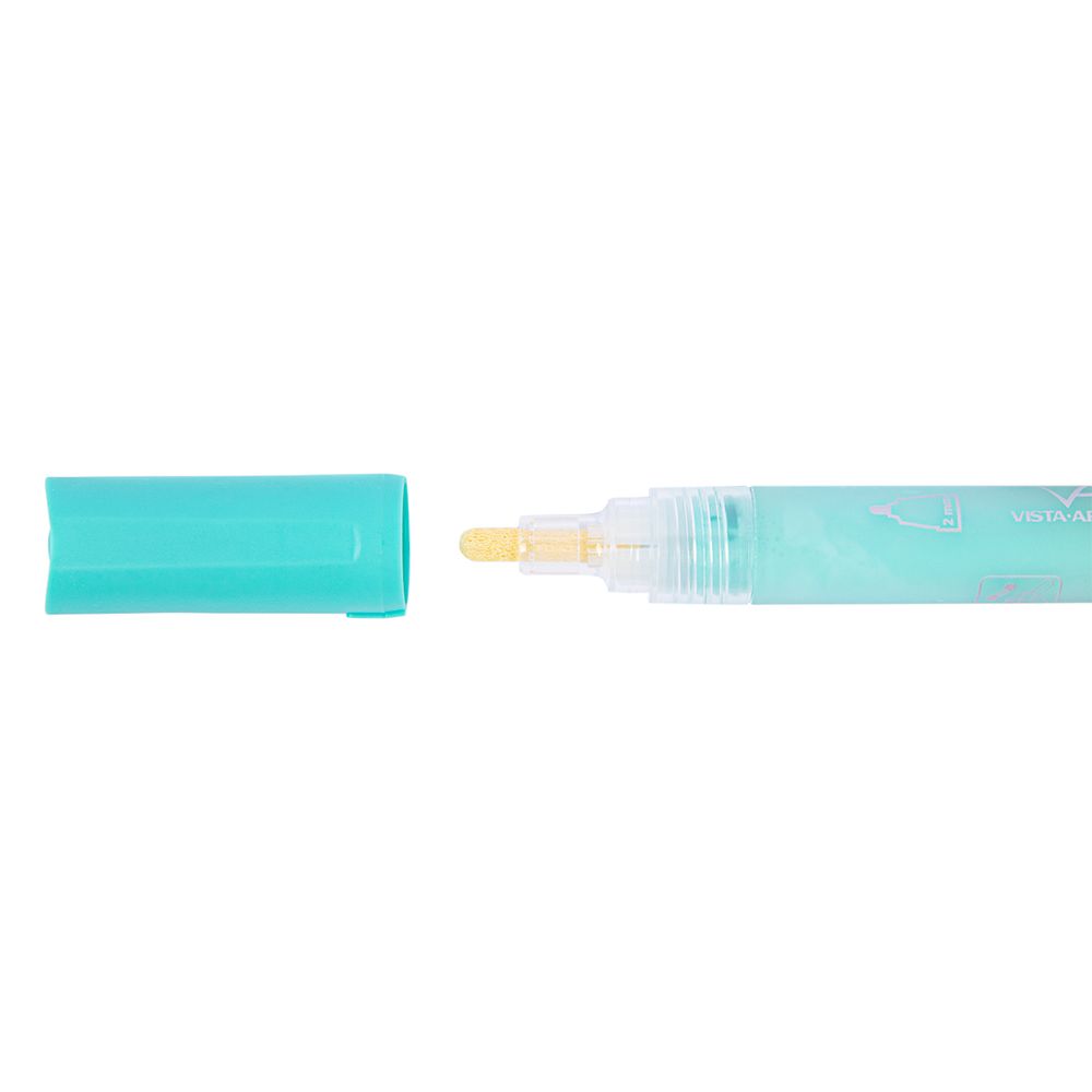 Маркер акриловый 2 мм, перо круглое, 10 шт, B815 морская волна/aqua green, AMV-01 Vista-Artista