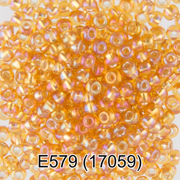 Бисер Gamma 10/0 (2.3 мм), 50 г, Е579 золотистый, 17059, круглый 5