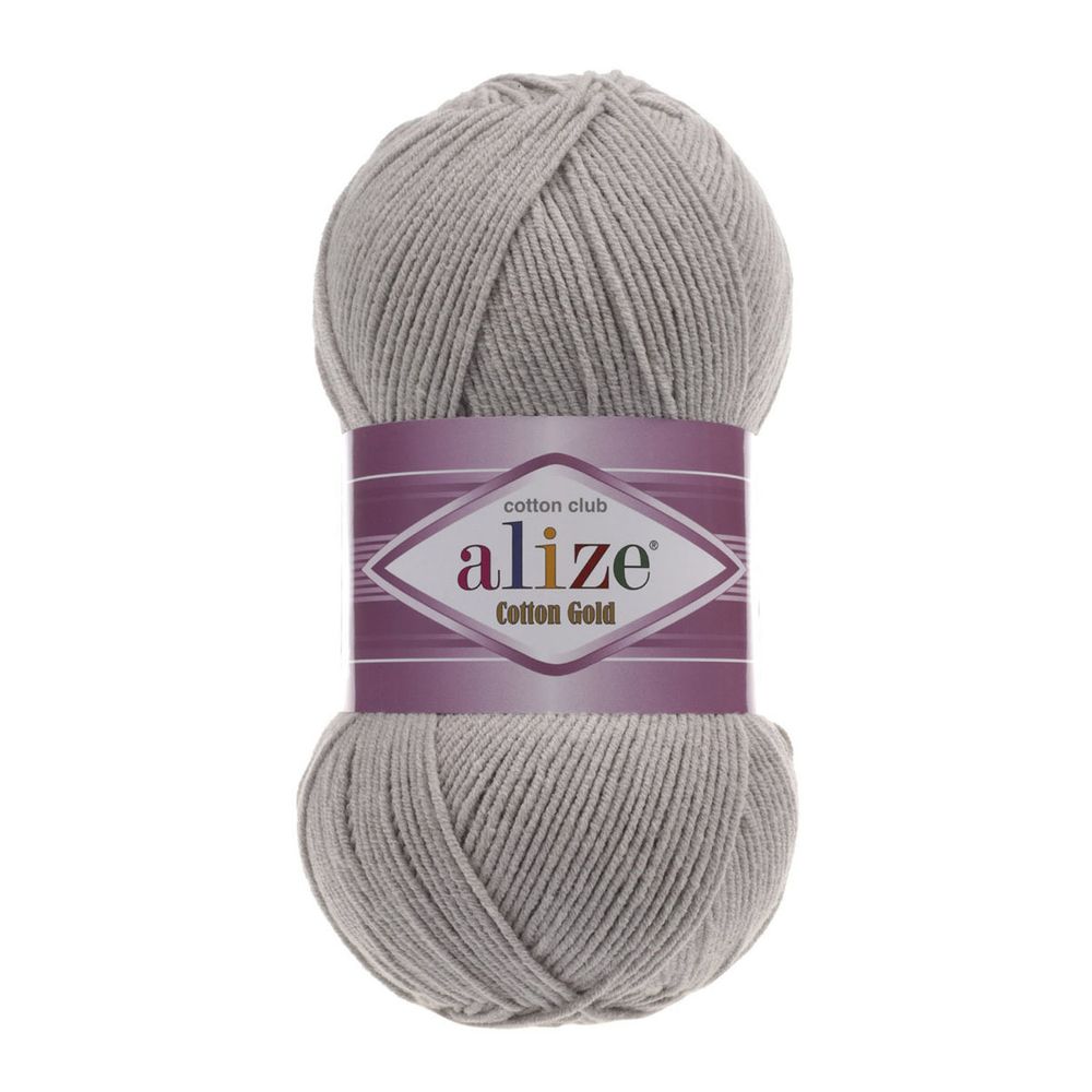 Пряжа Alize (Ализе) Cotton Gold / уп.5 мот. по 100 г, 330м, 200 серый A