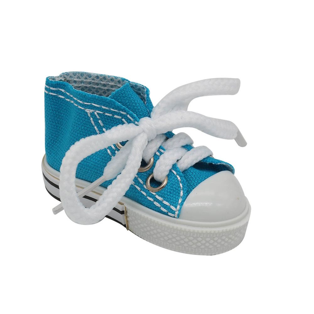 Кеды со шнуровкой для брелока 7х4см, синий