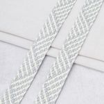 Стропа (ременная лента) 35 мм / 45.72 метра, [23.33 г/пог.м], с принтом, ZH808 белый/серый, 3Al295