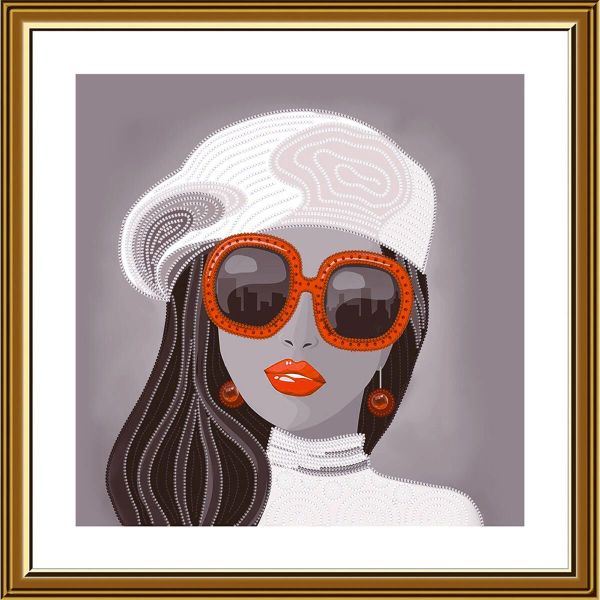 Набор для вышивания бисером Нова Слобода, Красотка 27х27 см