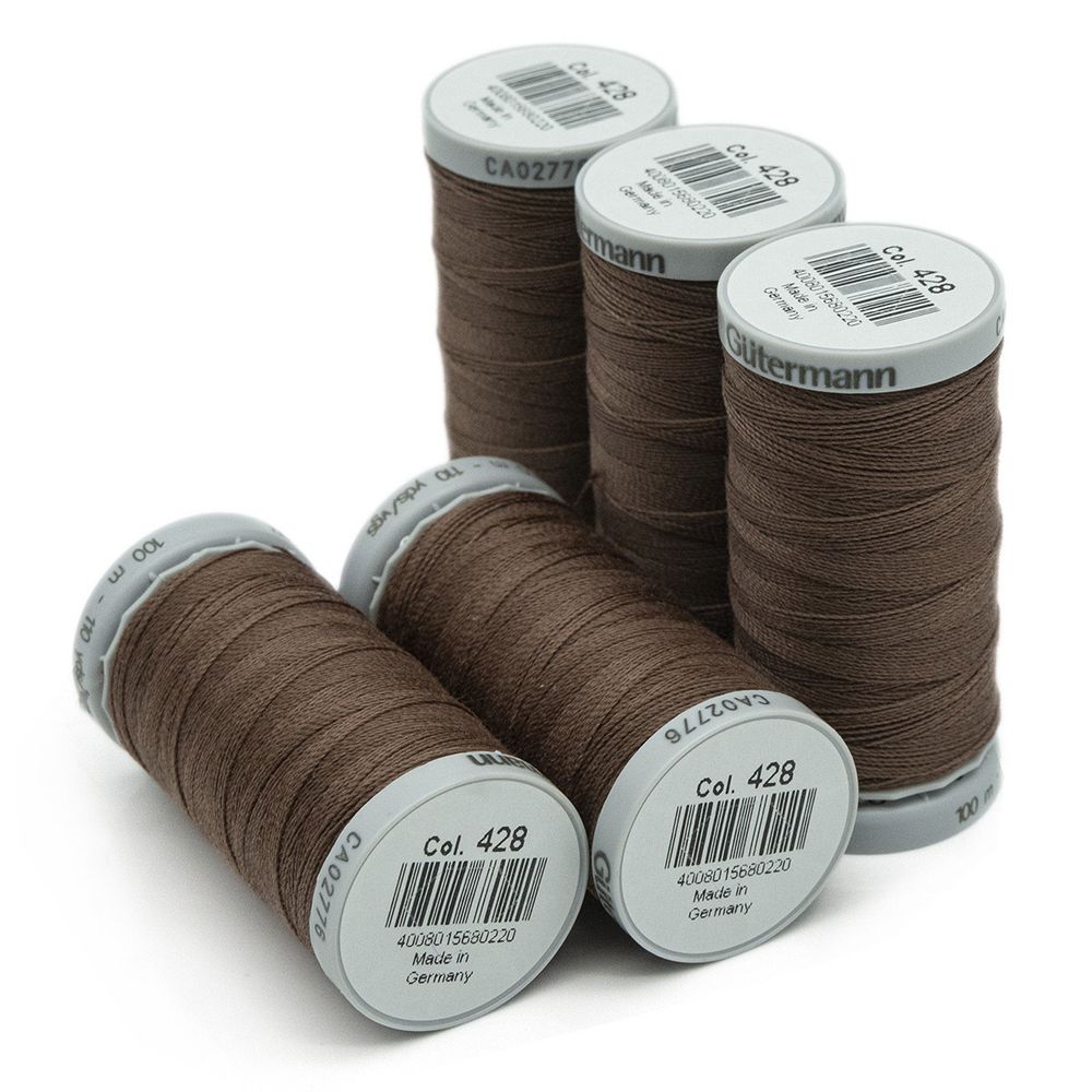 Нитки суперкрепкие Gutermann Extra Strong M782, 100м, 428 какао, 5 катушек