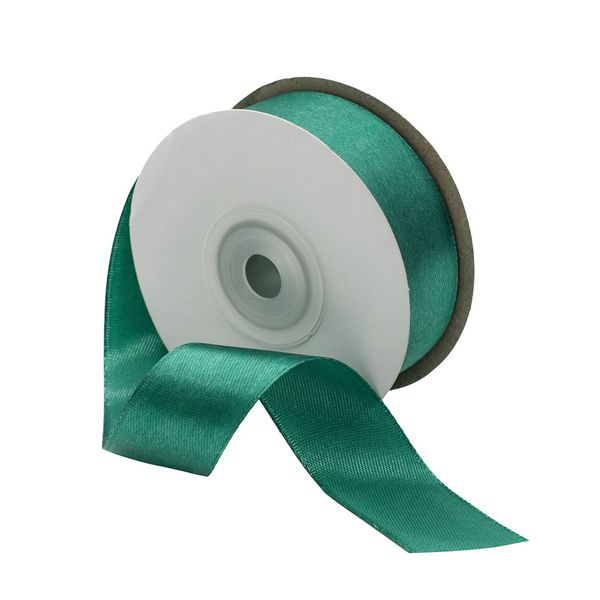Лента атласная 1-сторонняя 25.0 мм / 22.86±1 метров, 093 т. изумрудный, Globus