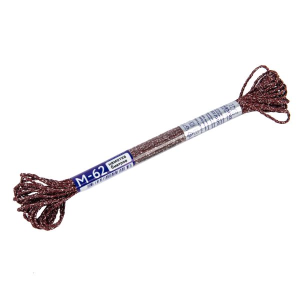 Мулине Gamma металлик NM 12 мотков по 6 метров, M-62 красный/серебристый, Gamma MOULINE