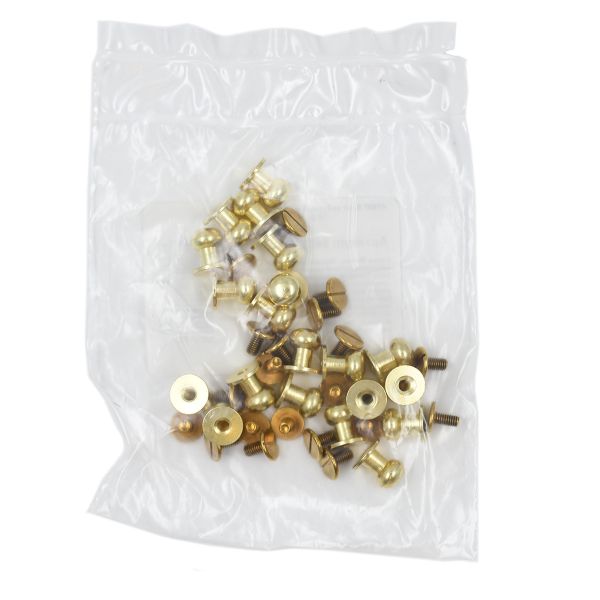 Винт кобурный металл ⌀7,5 мм золото, металл, 20 шт