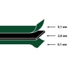 Мат для резки 45х30 см, формат А3, серо-зеленый, Gamma DK-003