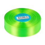 Лента атласная 1-сторонняя 25.0 мм / 33±2 метра, №506N(13-0340) зеленый(неон), Gamma