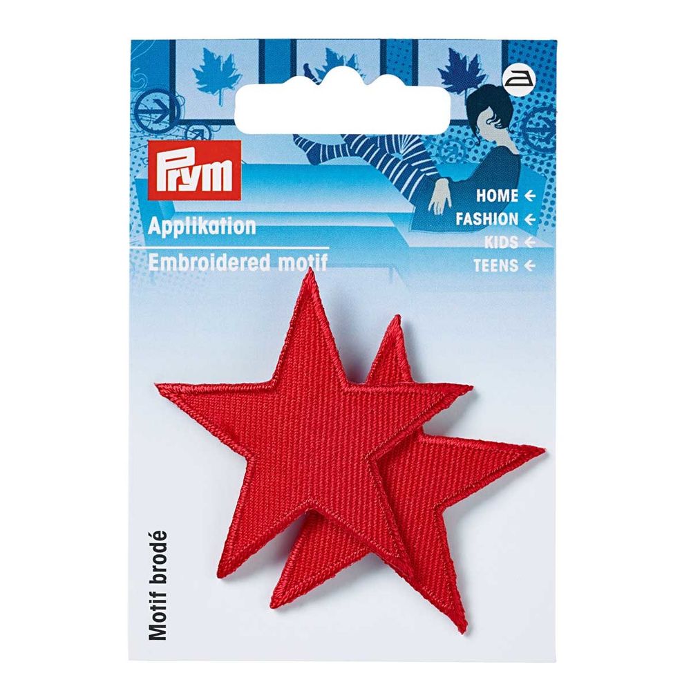 Термоаппликация Звезды красный цв., 2 шт, Prym