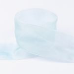 Лента капроновая (органза) 50.0 мм / 22.8±1 метра, 086 св. небесный, Blitz OR-50