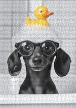 Пазл 500 элементов, PZL-500/81 Купание черной таксы, Фрея